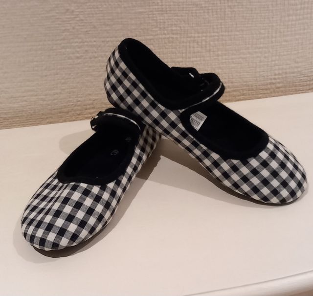 Zapatos niña vichy negros