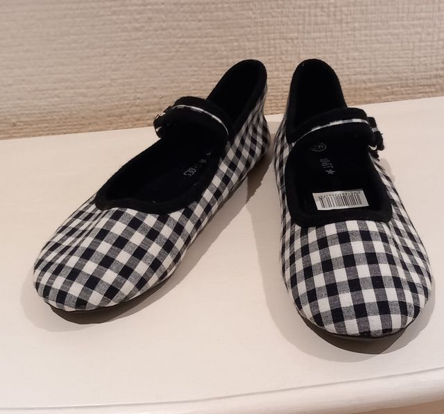 Zapatos niña vichy negros