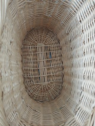 Cesto mimbre oval beige