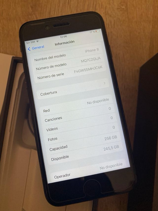 iPhone 8 Gris Espacial 256GB originsl