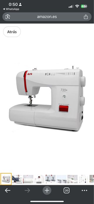 Máquina coser Alfa 720+. Esta en garantia