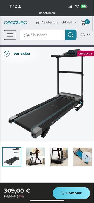 Cinta correr Cecotec WayHome