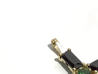 crucifijo oro 18k con piedra con circonita