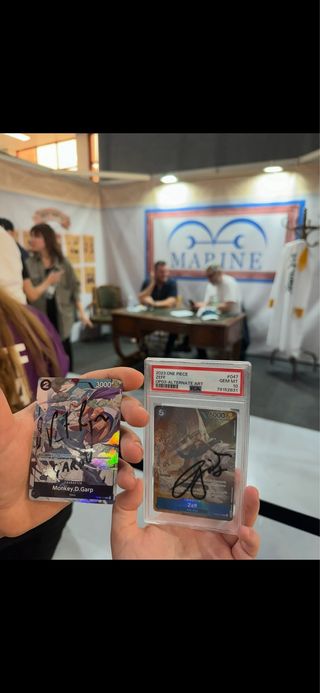 CARTAS ONE PIECE/ ZEFF Y MONKEY D. GARP