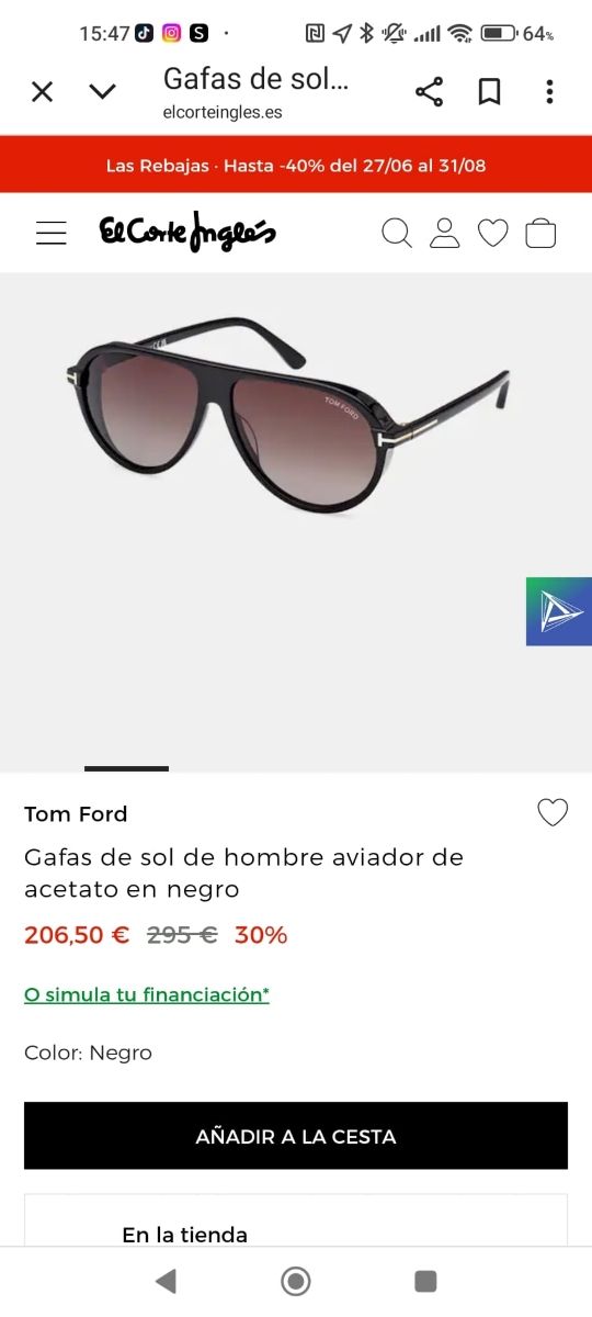 Gafas Tom Ford hombre