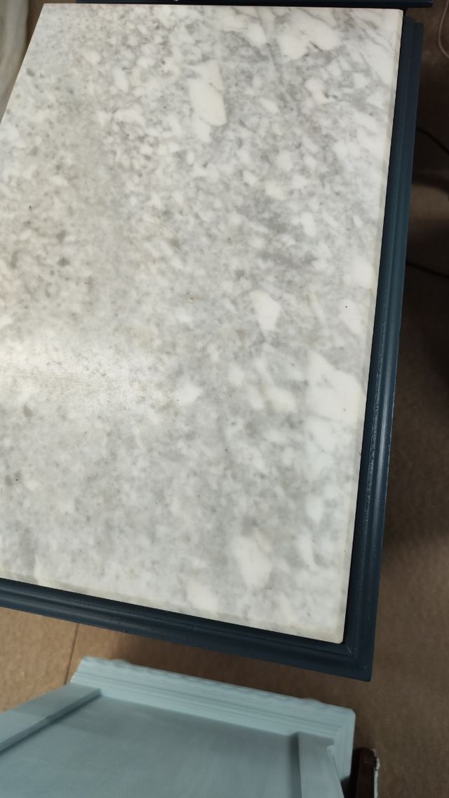 Pareja Mesillas noche mármol azul - 2 uds