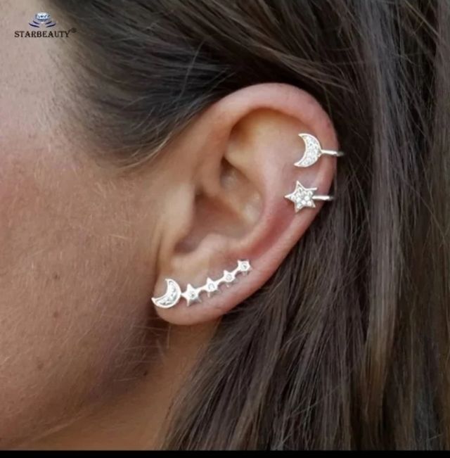 Conjunto de pendientes chapados