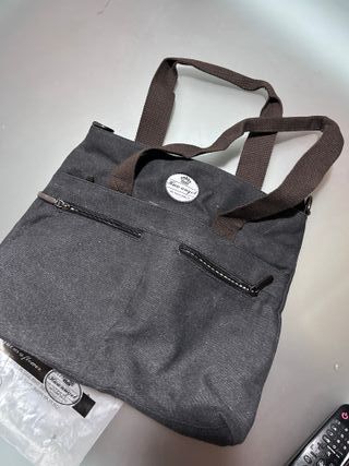 Bolso HUA ANGEL resistente negro, doble asa, nuevo