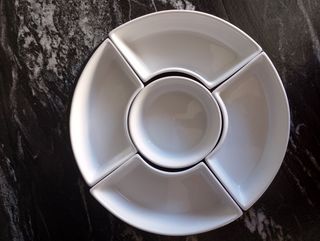 Plato aperitivos porcelana blanco