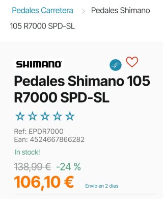 Pedales Shimano PD-R7000 105 SPD-SL