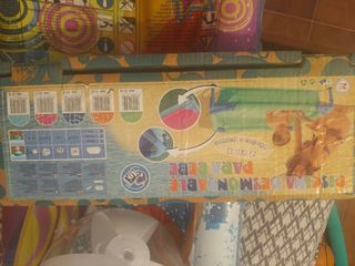 Piscina infantil desmontable azul y naranja