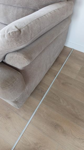 Sofá 3 plazas beige reclinable