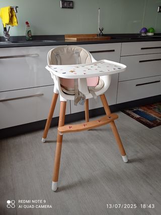 Trona bebé madera - Asiento desmontable