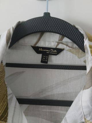 Camisa Massimo Dutti XL/44 - Lino estampada