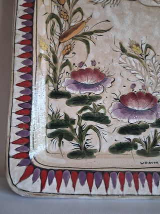 Piastra Ceramica Schiavon Dipinta a Mano