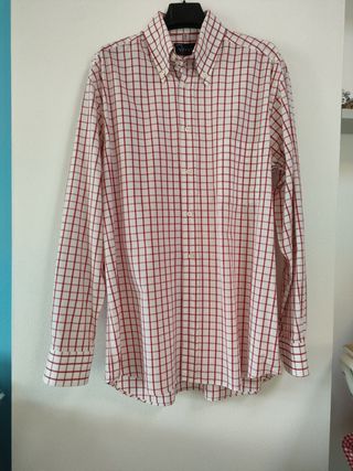 Camicia Uomo Scozzese Rossa e Bianca
