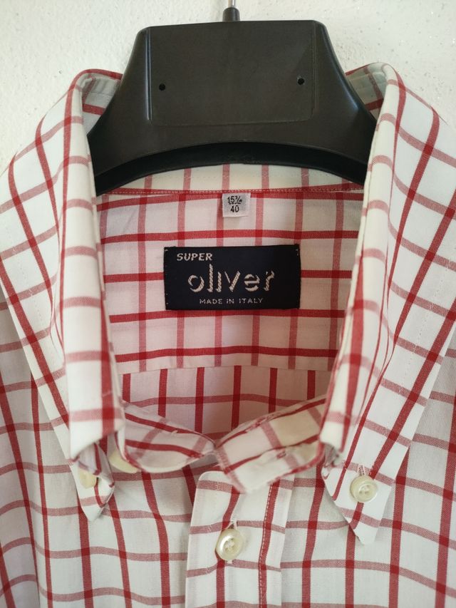 Camicia Uomo Scozzese Rossa e Bianca