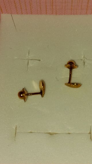 Pendientes oro bebé 18k