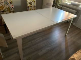 Mesa extensible blanca - madera