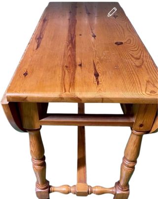 Mesa pino maciza plegable + 4 sillas