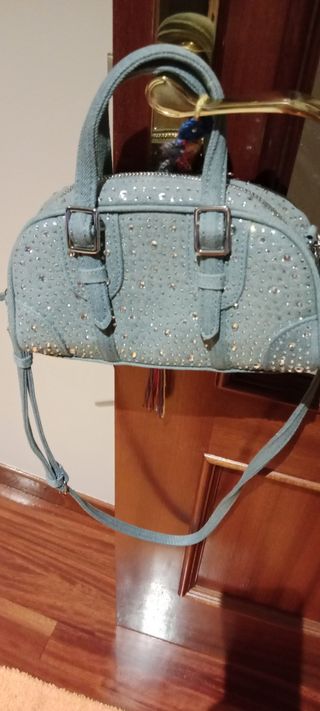 Bolso Zara azul claro 