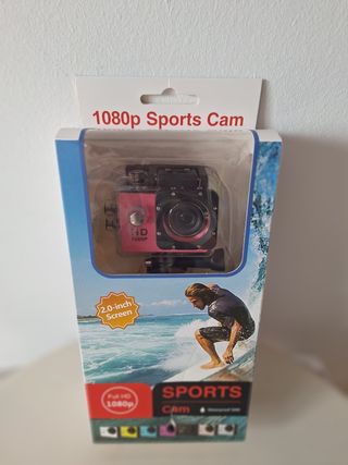 Cámara deportiva 1080p rosa