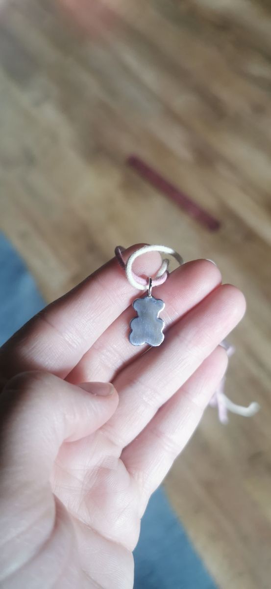 Collar Queka oro de ley y acero nuevo