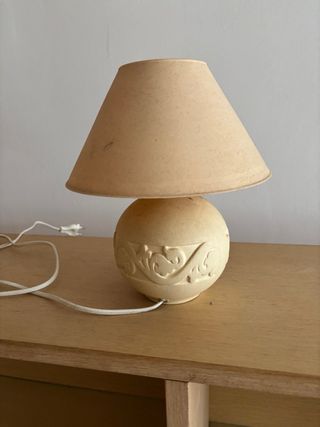Lampara ceramica beige vintage