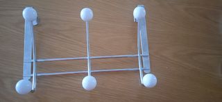 Percha puerta - 6 ganchos metal
