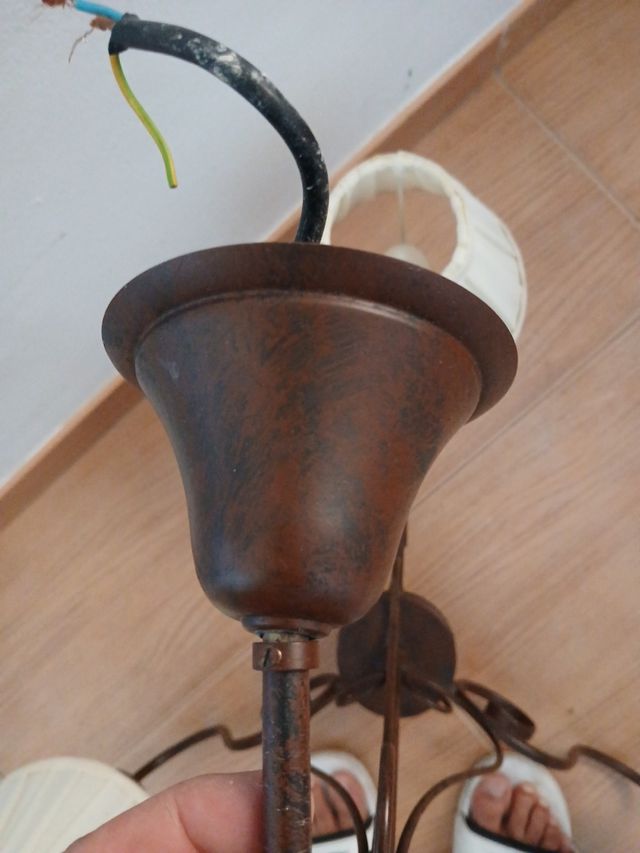 Lámpara 3 brazos estilo vintage