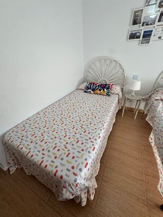 2 camas completas + cabeceros + almohadas