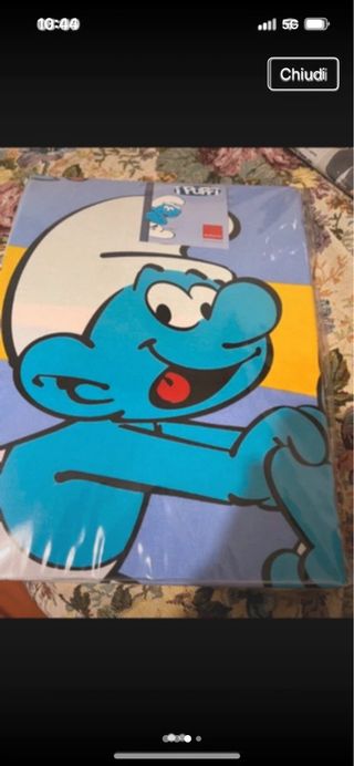 Lenzuola Puffi -Completo Letto Singolo