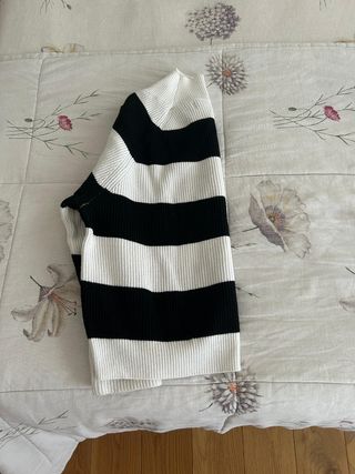 Jersey rayas MANGO blanco-negro
