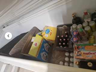 Arcón congelador pequeño con tapas de cristal