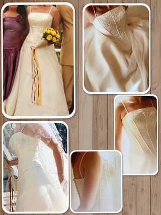 Vestido + velo novia, talla S