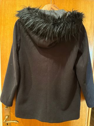 Abrigo paño negro Amitie (Corte Ingles)con capucha