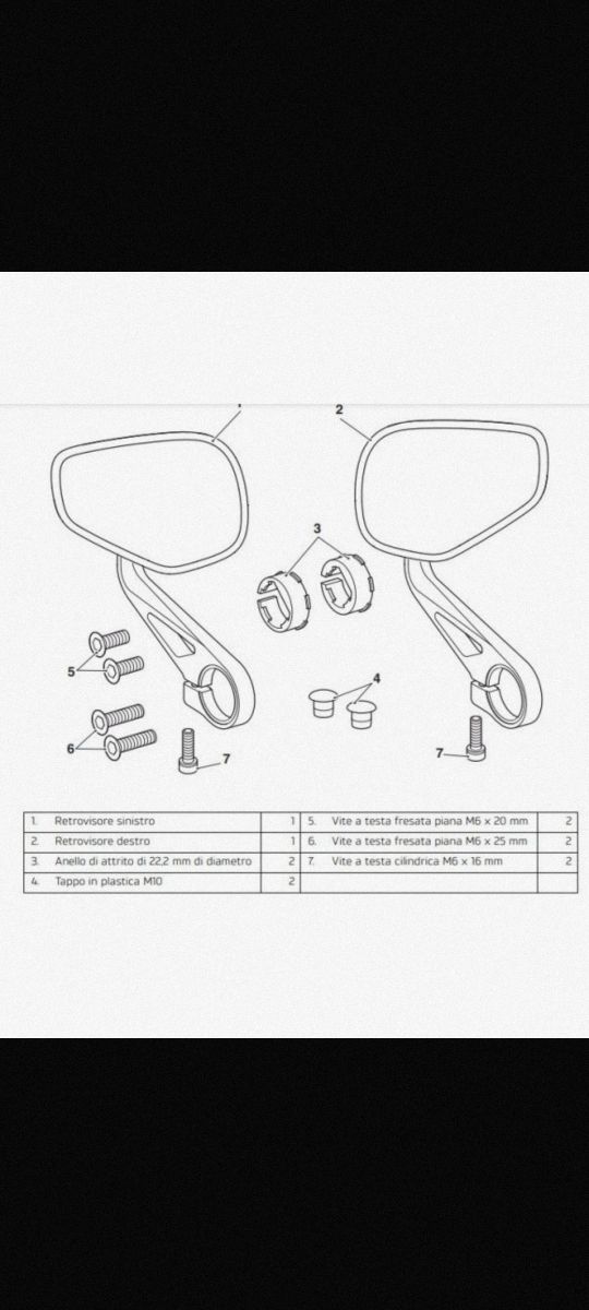 Specchietti per moto Triumph Bar End in alluminio