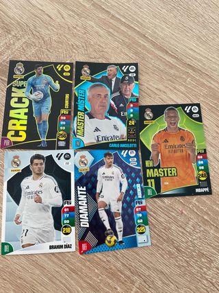 5 cartas Adrenalyn XL Real Madrid