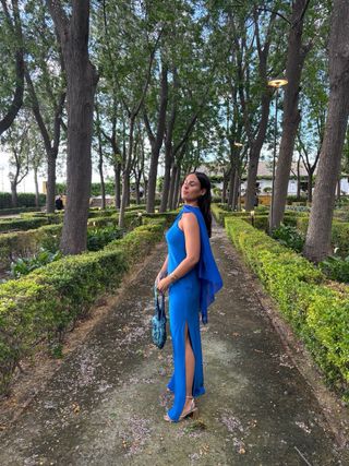 Vestido Mango azul - invitada