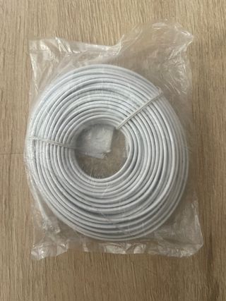 Cable teléfonico RJ11 blanco 12m