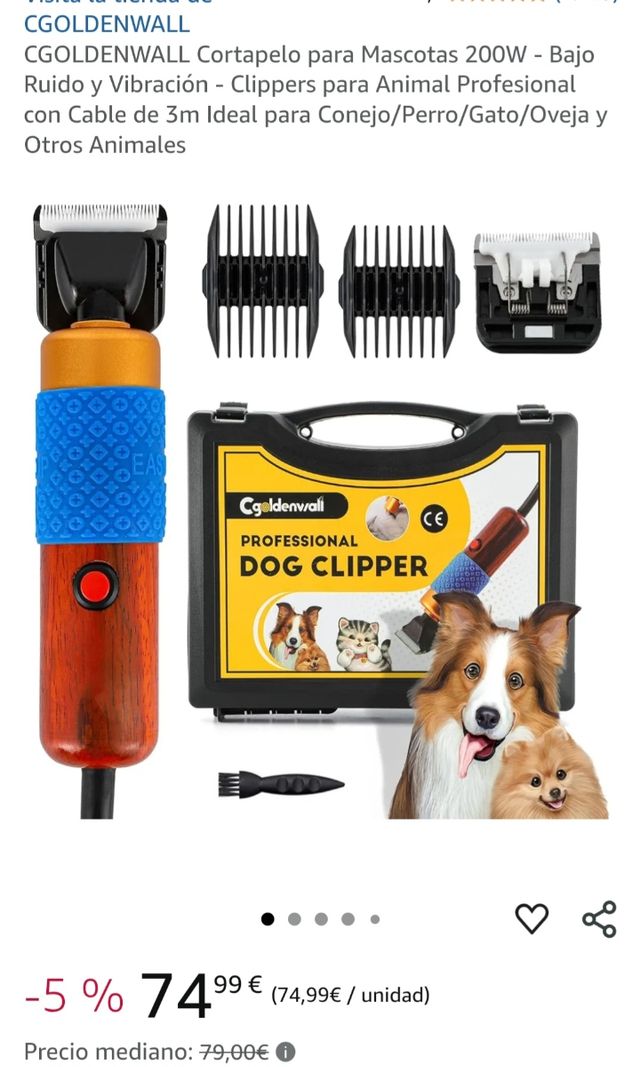 Cortadora pelo mascotas GOLDENWALL 200W