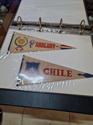 Banderines Fútbol antiguos: Independiente, Sao Pau