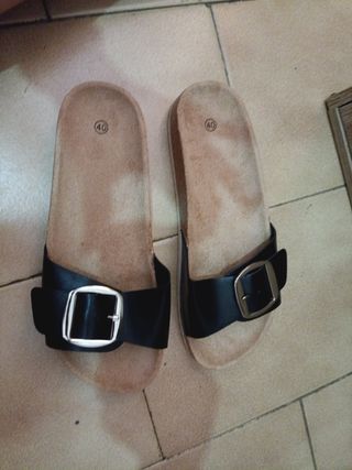 Chanclas negras mujer talla 40