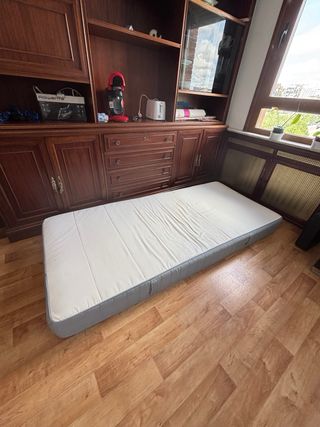 Cama individual madera maciza 90x200
