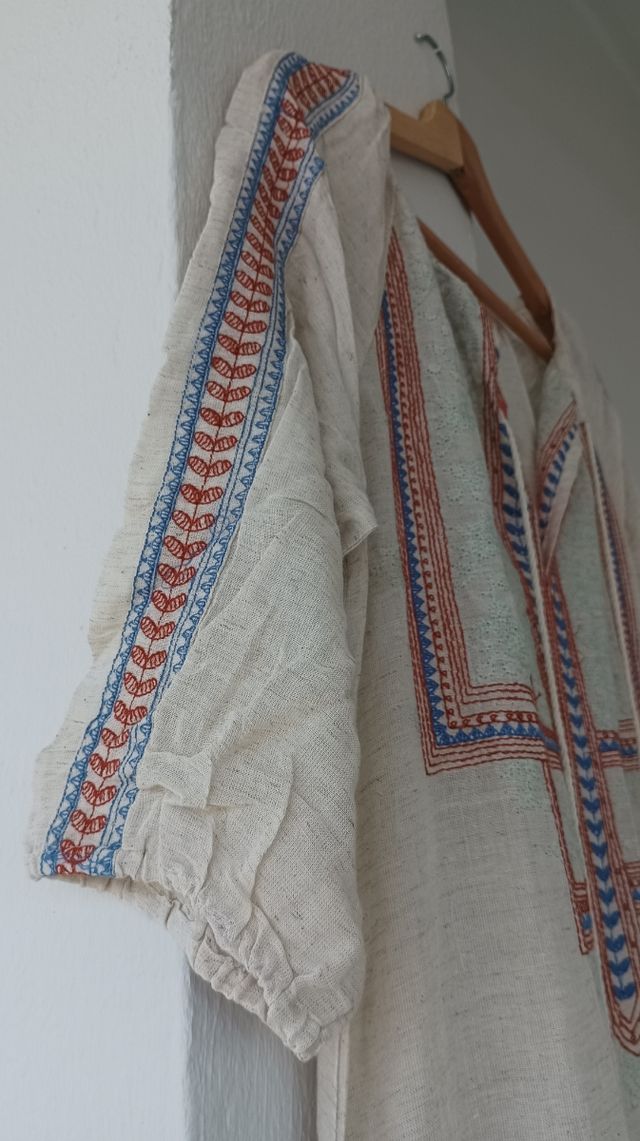 Vestido boho largo beige