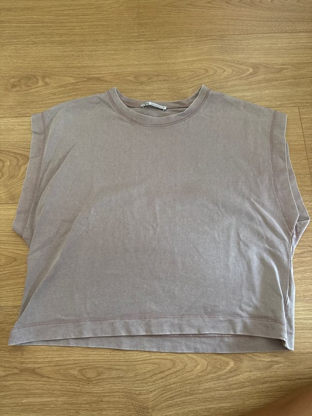 Camiseta Zara rosa vintage
