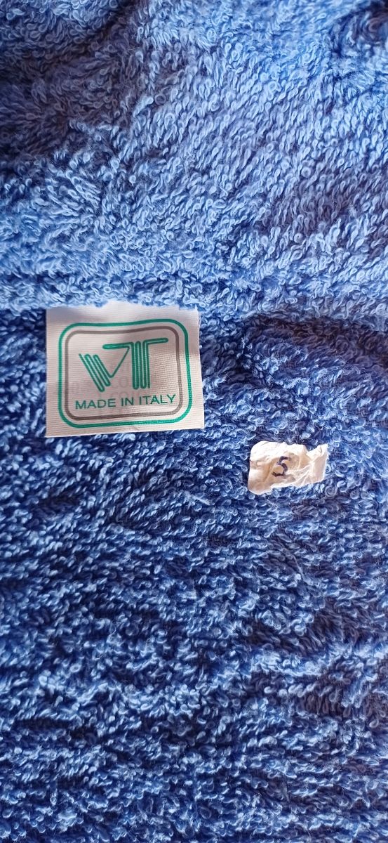 Accappatoio spugna blu + ciabatta spugna