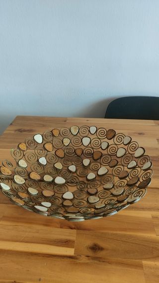 Centro mesa: hierro & piedras