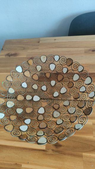 Centro mesa: hierro & piedras