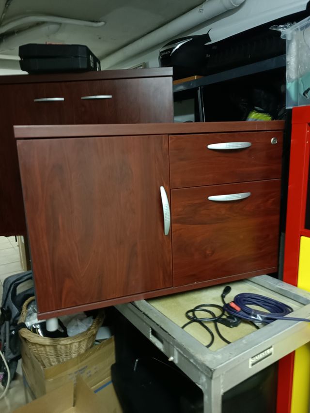 Mueble oficina madera maciza marrón